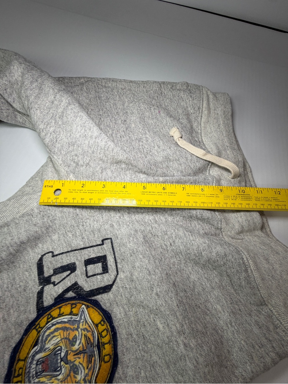 Polo by Ralph Lauren Light Gray Sweatpants with Tiger Crest fit women’s m-l - Picture 6 of 8